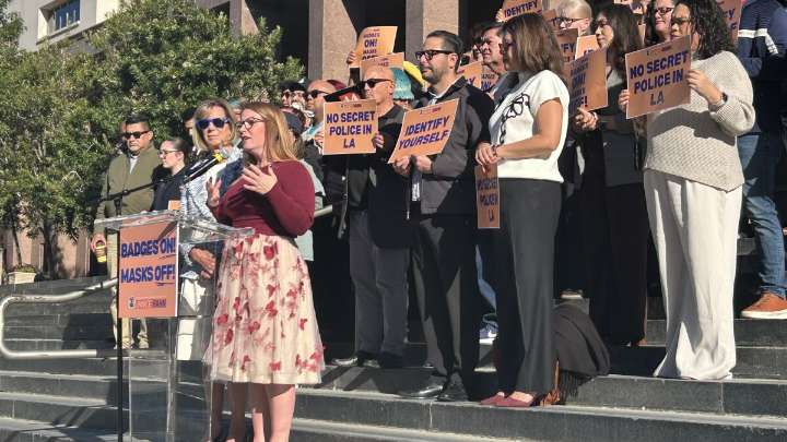 LA County moves to approve ban on law enforcement officers wearing masks