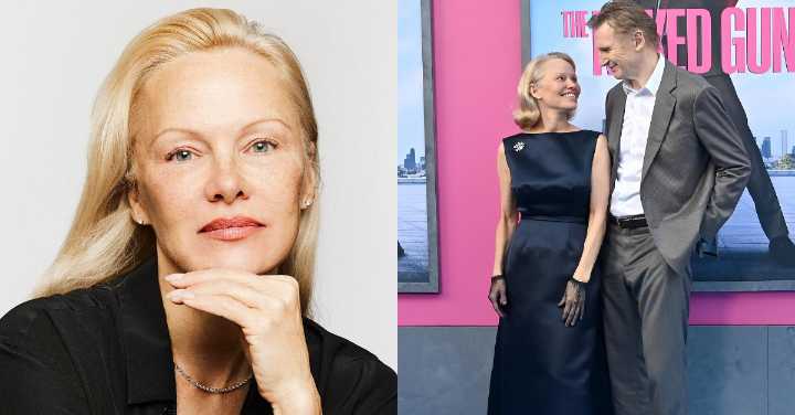 Pamela Anderson Reflects on Her Brief Romance With Liam Neeson