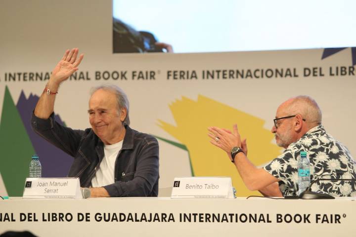 Serrat cancela intervención en la FIL Guadalajara por tumulto; regresa tras 13 minutos