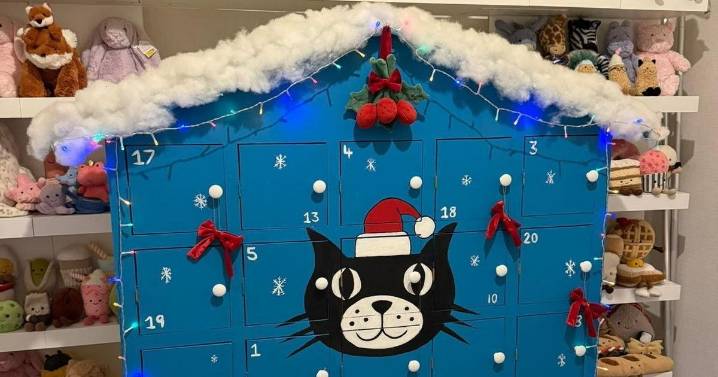 Scots woman delighted as boyfriend builds her giant Jellycat Advent Calendar