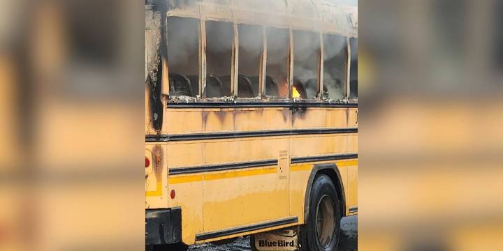 Investigation underway after Tennessee school bus catches fire with kids on board
