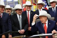 Trump wears cowboy hat, jokes and honors ‘Miracle on Ice’ team at White House