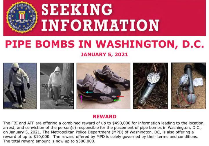 FBI makes arrest in investigation into pipe bombs placed in DC on eve of Jan. 6 riot, AP sources say