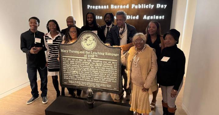 Bullet-pocked marker memorializing 1918 lynching goes on display in Atlanta