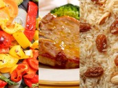 Menú completo con pierna de cerdo, para Navidad o Año Nuevo