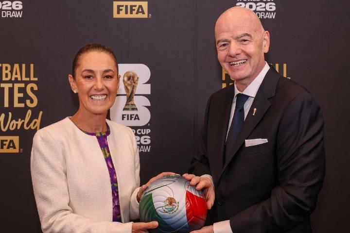 Sheinbaum llega al sorteo del Mundial 2026 junto a gobernadores de NL, Jalisco y CDMX