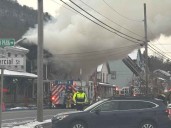 PHOTO: Road closed due to fire in Centre County