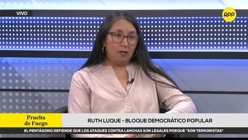 Ruth Luque señala que ataques a precandidatos en Piura y Cañete evidencian “la alta inseguridad” que atraviesa el país