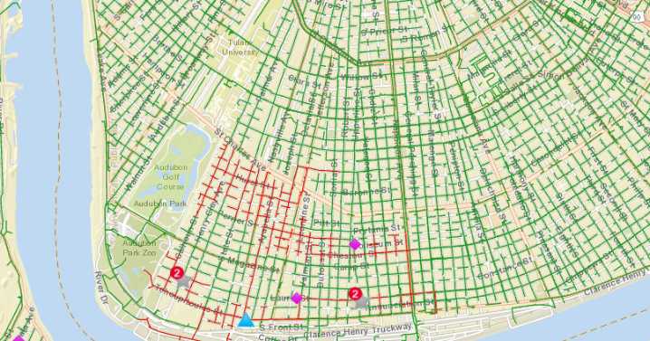 Nearly 3,000 Entergy customers without power Uptown as showers soak New Orleans