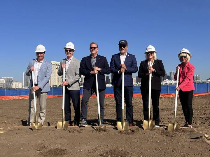 Ceremonial groundbreaking for new waterfront restaurant at Ferry Landing