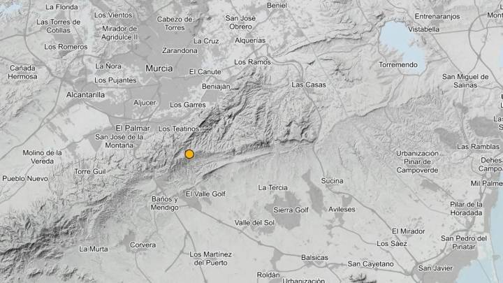 Murcia registra un terremoto de 2,6 grados de magnitud, horas después de otro en Álava
