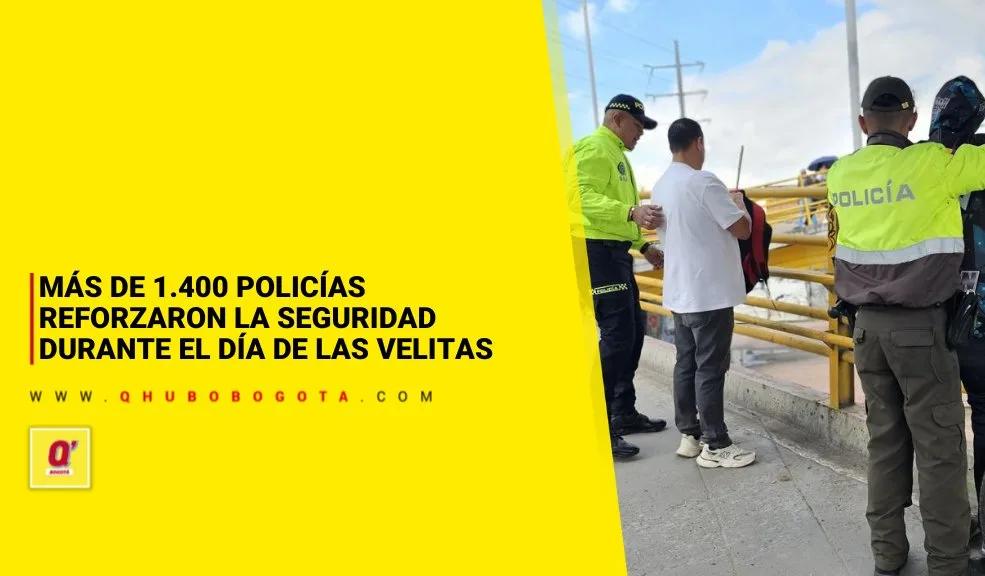 Más de 1.400 policías reforzaron la seguridad durante el Día de las Velitas en Soacha y Sibaté