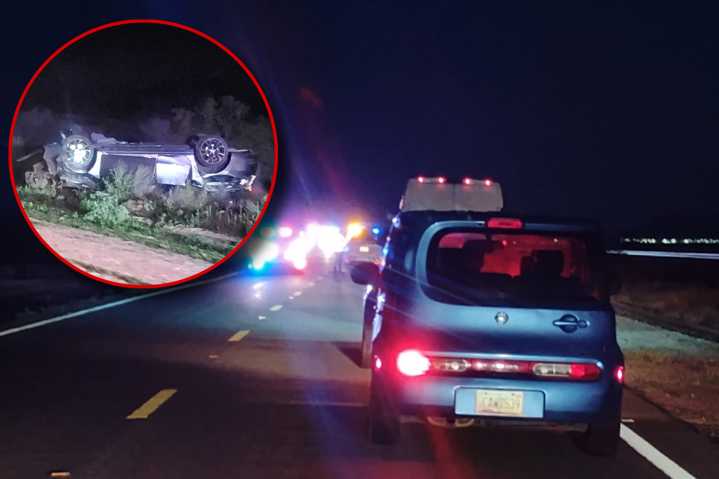 Teacher reportedly airlifted in rollover crash that shut down MCG