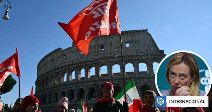 Italia enfrenta jornada de huelga de trabajadores en contra de presupuestos del gobierno de Meloni