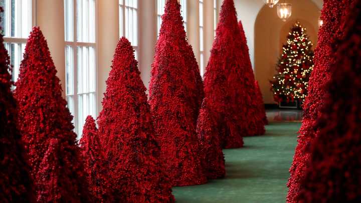 See previous White House holiday decor from Melania Trump, Jill Biden