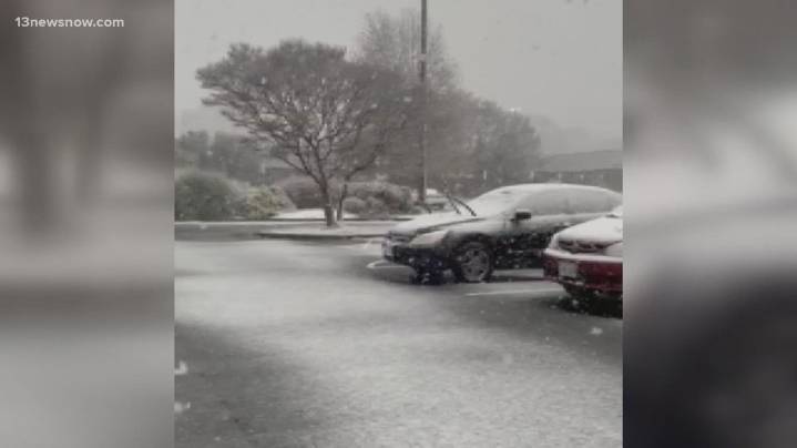 Dusting marks early start to winter weather in Hampton Roads
