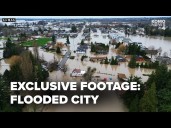 DRONE VIDEO: Evacuated Washington city swamped by floodwater, no way in or out