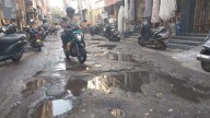 Pothole ridden road from Gowliguda to MJ market leave residents angry