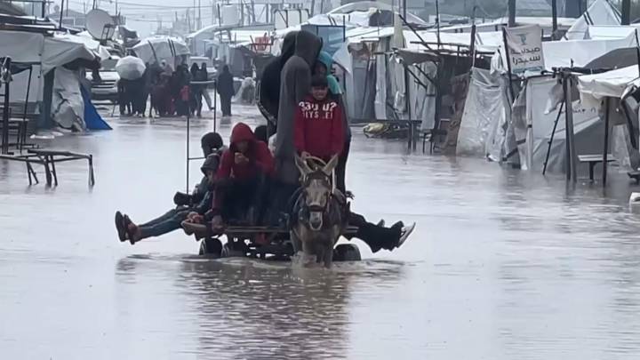 Winter storm rips through Gaza, exposing failure to deliver enough aid to territory