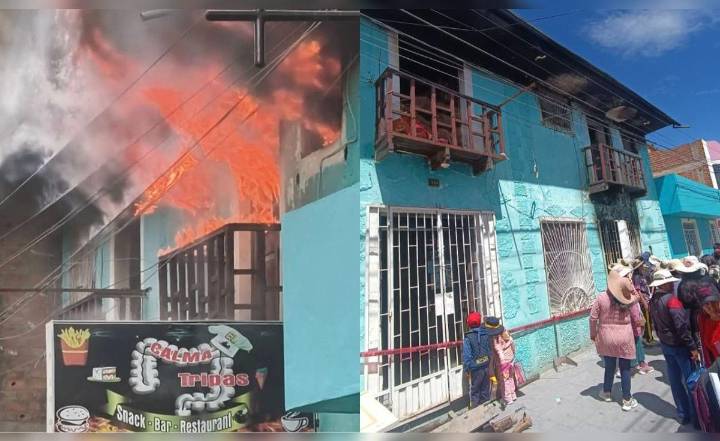 Incendio en karaoke deja a 10 estudiantes fallecidos en Puno