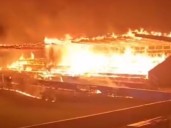 Un tradicional equipo de Finlandia se fue al descenso y sus hinchas prendieron fuego el estadio