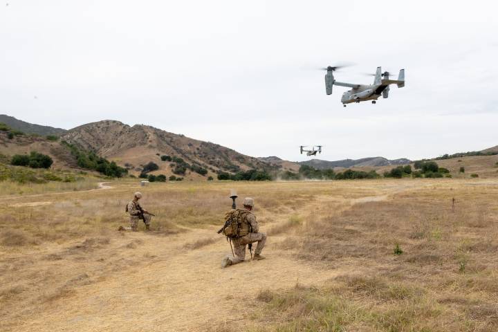 Marines seek Osprey-portable GPS landing system for austere airfields