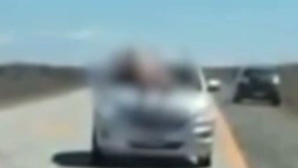 Un chileno desnudo y borracho atacó un auto argentino en plena ruta y le destrozó el parabrisas
