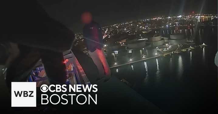 Video shows Massachusetts trooper rescue man from Tobin Bridge ledge