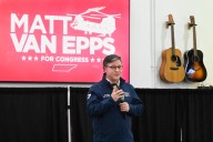 Trump literally phones in rally appearance