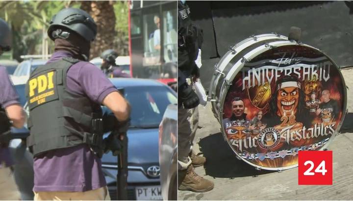 Masivo allanamiento en Pudahuel: investigan vínculo de narcos con la Garra Blanca