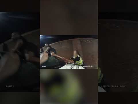 Suspect Leaps Onto Police Van, Over Wall in Daring Escape #shorts