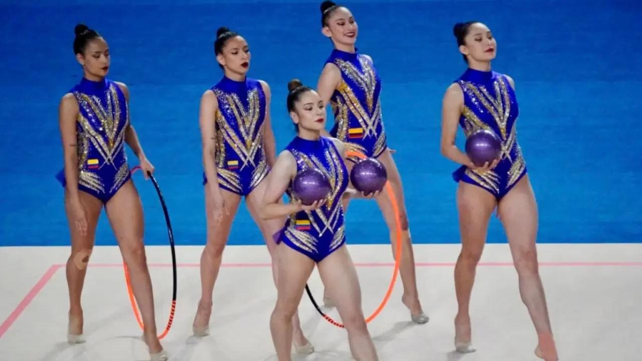 ¡Doble oro! Oriana Viñas lidera a Colombia en el dominio de la gimnasia rítmica bolivariana