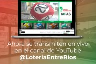 IAFAS creó un nuevo canal de YouTube para emitir los sorteos de Lotería de Entre Ríos