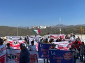 Campesino se manifiestan en Congreso de Guanajuato por proyecto de la presa Solís