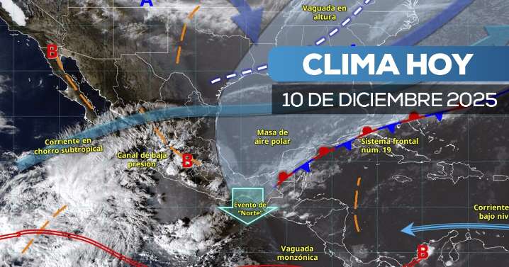¡Aguas con el clima! Se esperan lluvias fuertes y heladas por el frente frío 19 en México