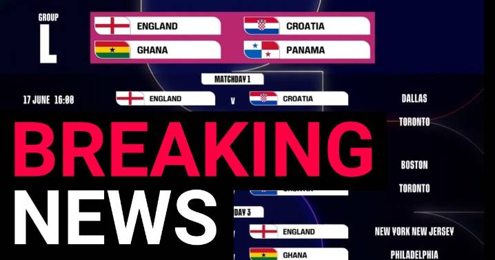 England's World Cup kick-off times and venues revealed