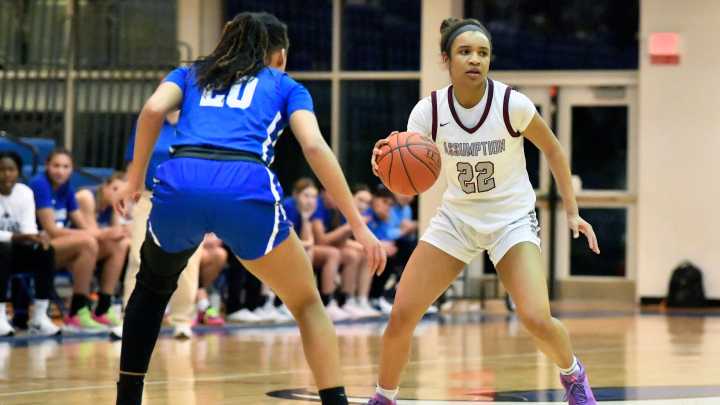 Assumption girls basketball, behind strong first half, tops Frederick Douglass