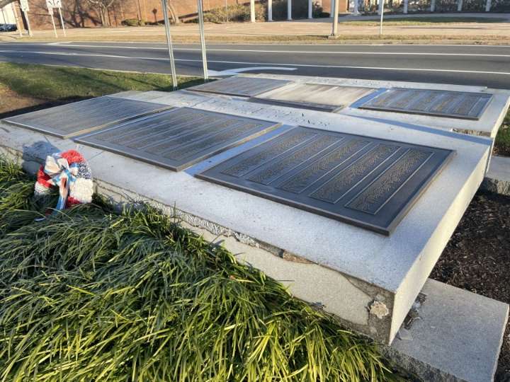 PHOTOS: Meriden WWII monument damaged in rollover crash