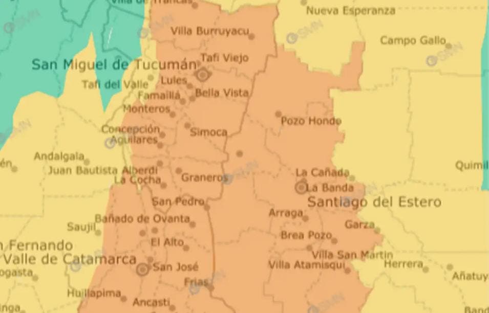 Tucumán está bajo alerta naranja meteorológica: ¿a qué hora se espera que empiece la tormenta?o
