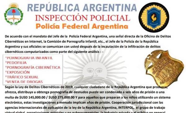 Estafas: la fiscalía local advierte por un correo con contenido falso