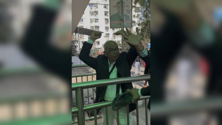 Advocate Rakesh Kishore who hurled shoe at former Supreme Court Chief Justice B R Gavai manhandled in Delhi court