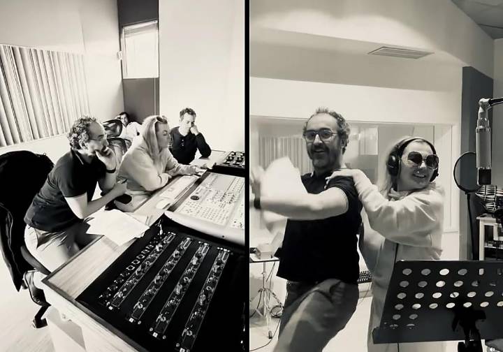 La Oreja de Van Gogh muestra cómo avanzan sus grabaciones en su local de ensayo