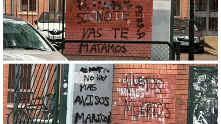 Vandalizan un instituto de Zaragoza con pintadas con amenazas de muerte