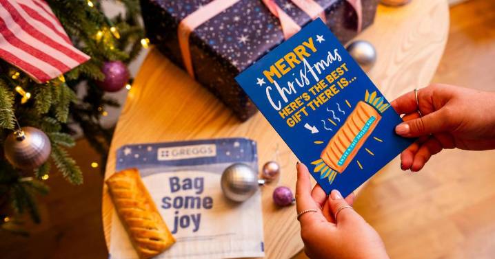 Greggs launches Christmas cards complete with gift of sausage roll