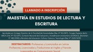 Apertura de la inscripción a la Maestría en Estudios de Lectura y Escritura