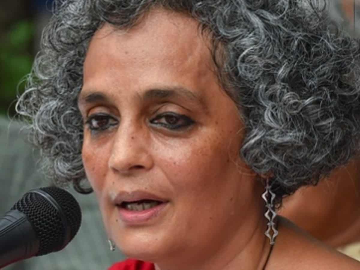 SC junks plea to ban Arundhati Roy book over cover showing her smoking