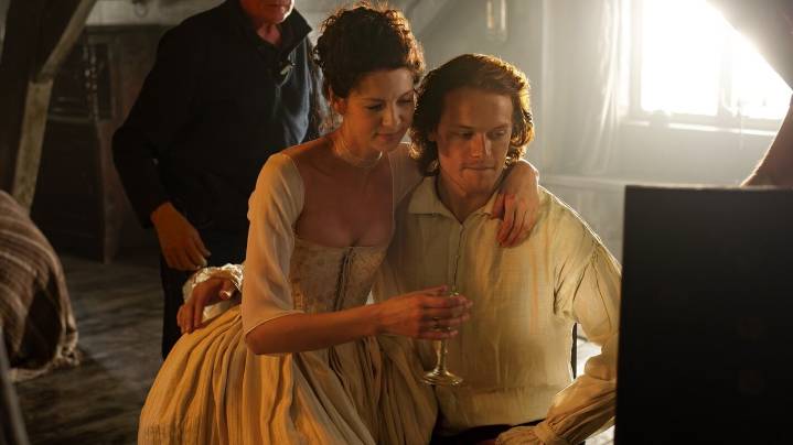 'Outlander': See New Wedding Episode Photos of Jamie and Claire in Behind