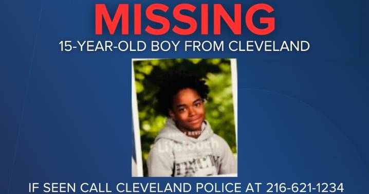 Cleveland Police searching for missing 15-year-old boy last seen early Saturday morning