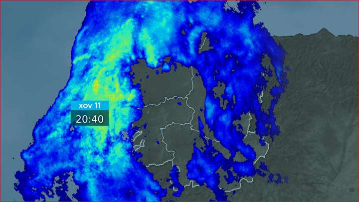 Unha fronte cruza a comunidade e provoca descenso das máximas