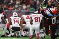 Cardinals' Andre Baccellia transported to hospital after neck injury